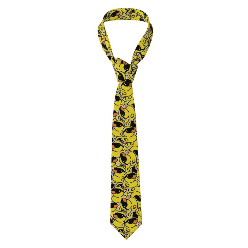 Skinny Tie Men - Leuke rubberen eendjes stropdas voor mannen,