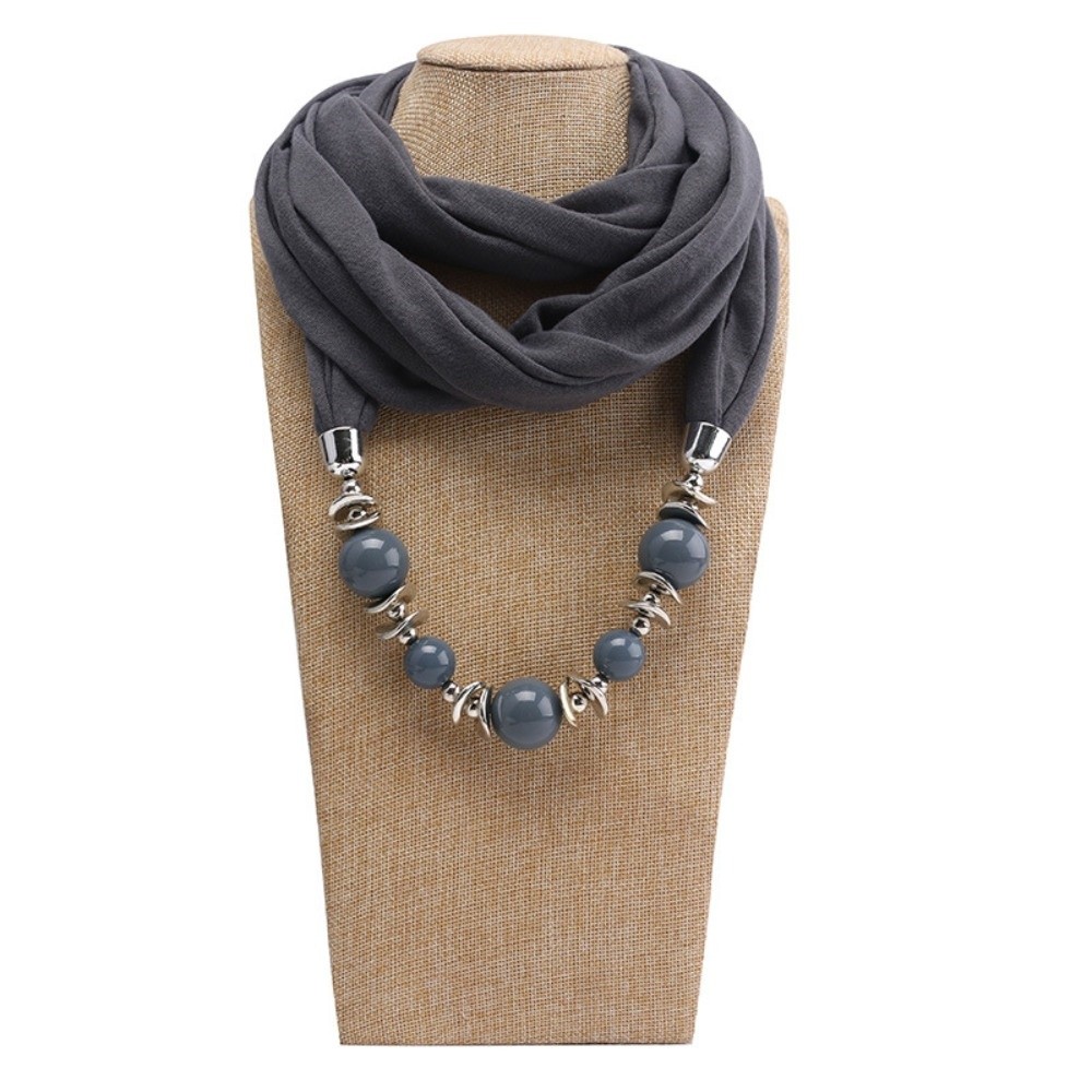 Chiffon sjaal ketting met kral - Infinity Scarf Knit recensie en prijs
